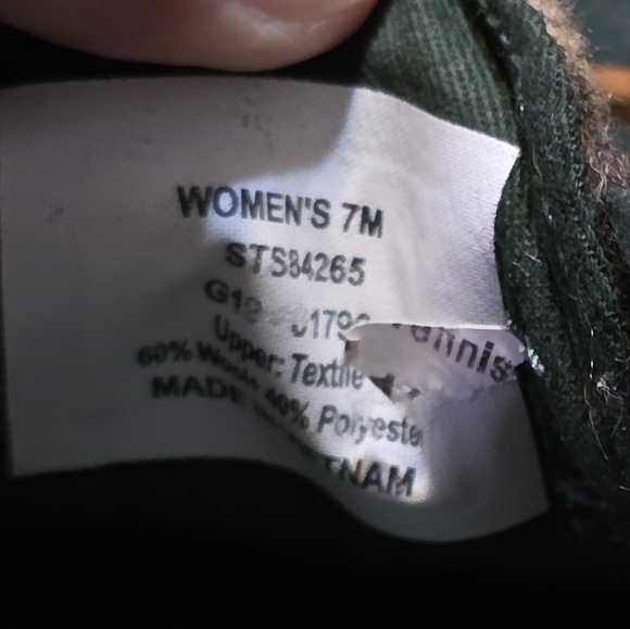 Sperry Crest Vibe Plaid Wool Sneakers Green & Brown Size 7 - Picture 12 of 13